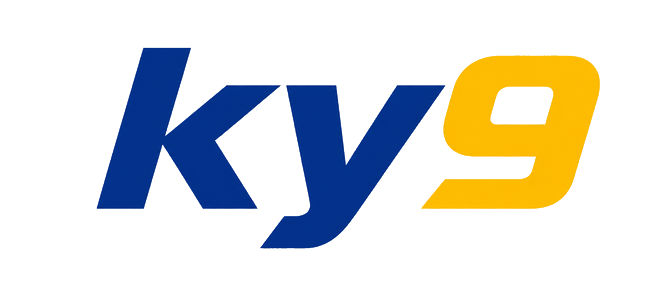 ky9 logo on dark sci fi header